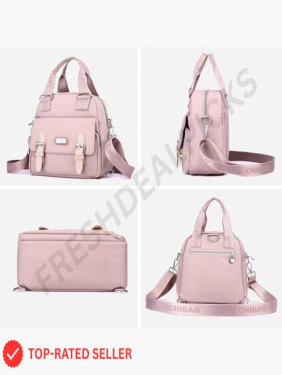 Mini Nylon Backpack Lightweight Water Resistant Magnetic Closure Travel Daypack main image 4